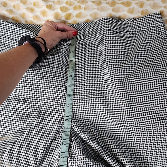 NWT Lauren Ralph Lauren Houndstooth Mid Rise Cropped Pants Black Womens Size 18W - Picture 13 of 14